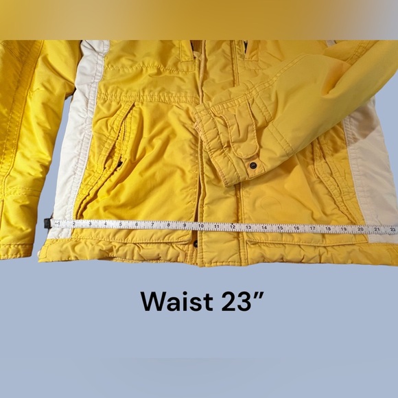 Abercrombie & Fitch, Fish Hawk Cliff Jacket, Yellow & White, Unisex, Large - Picture 8 of 16